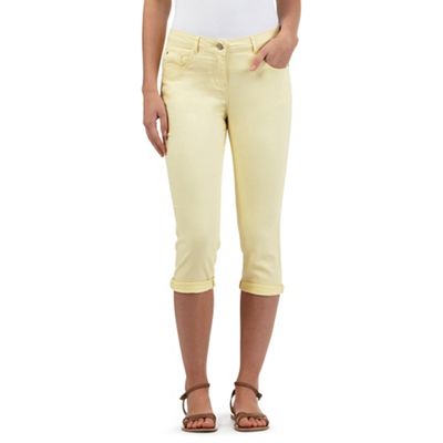 Red Herring Light yellow cropped jeans